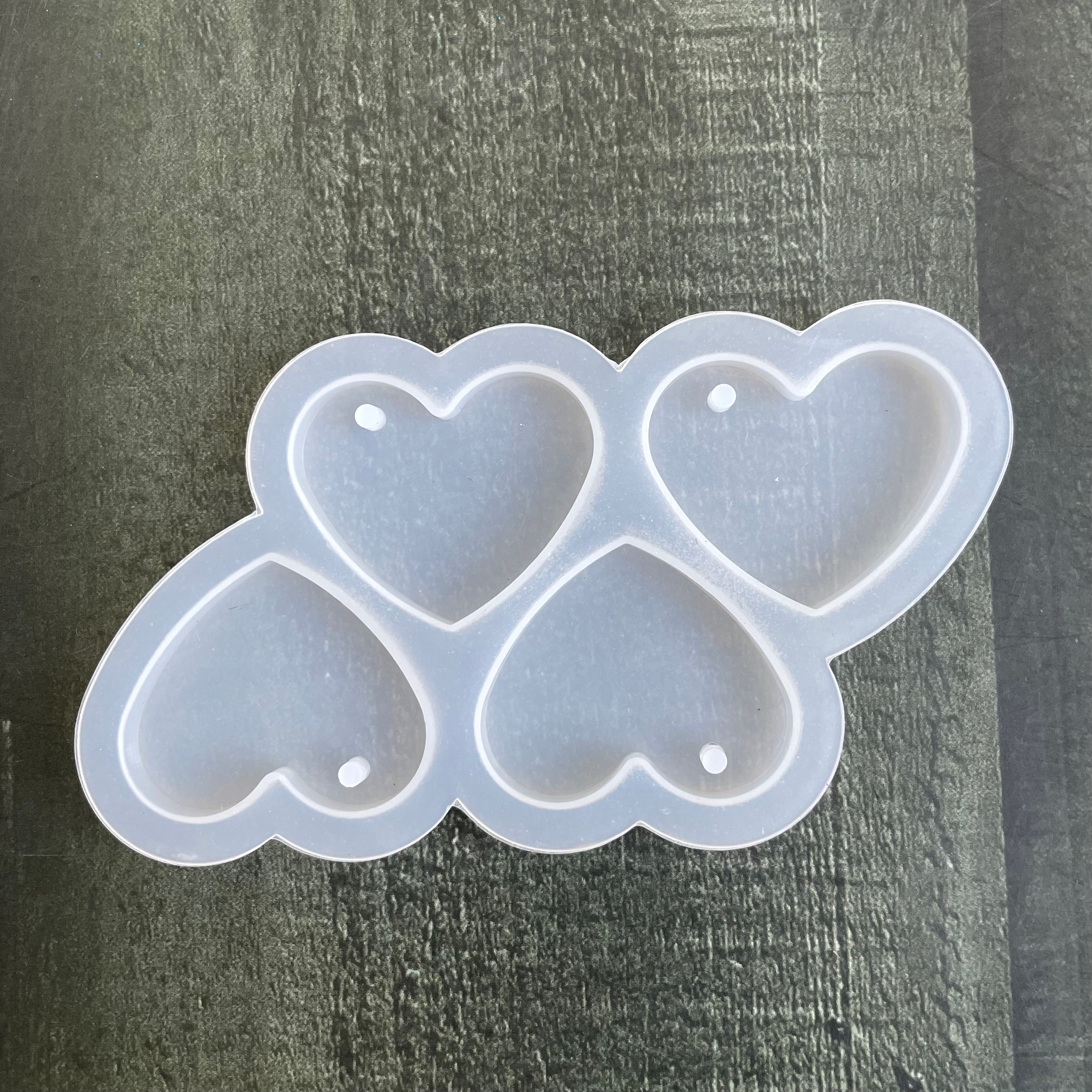 4 in 1 heart keychain mould image 0