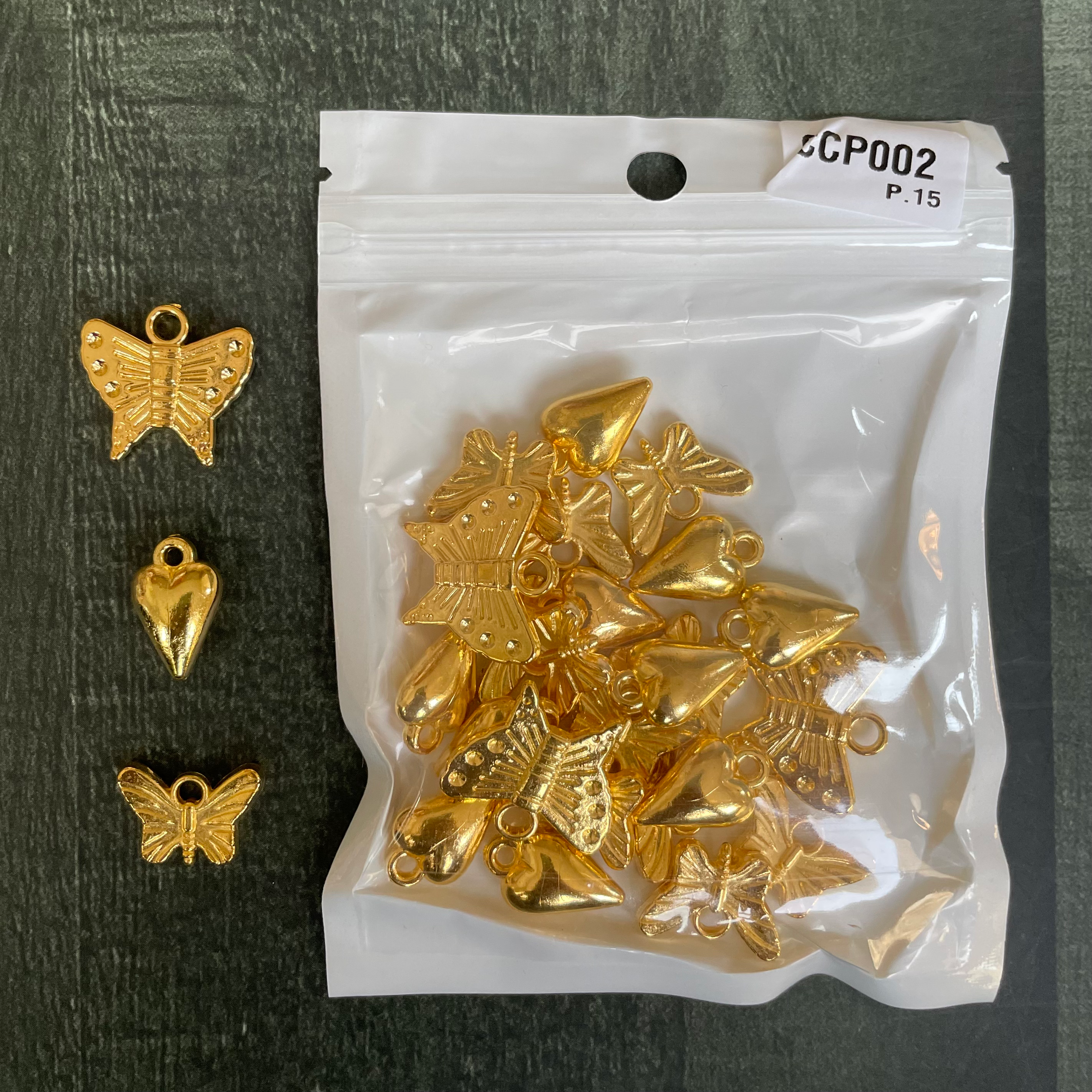 Heart & butterfly mix charm 2 image 0