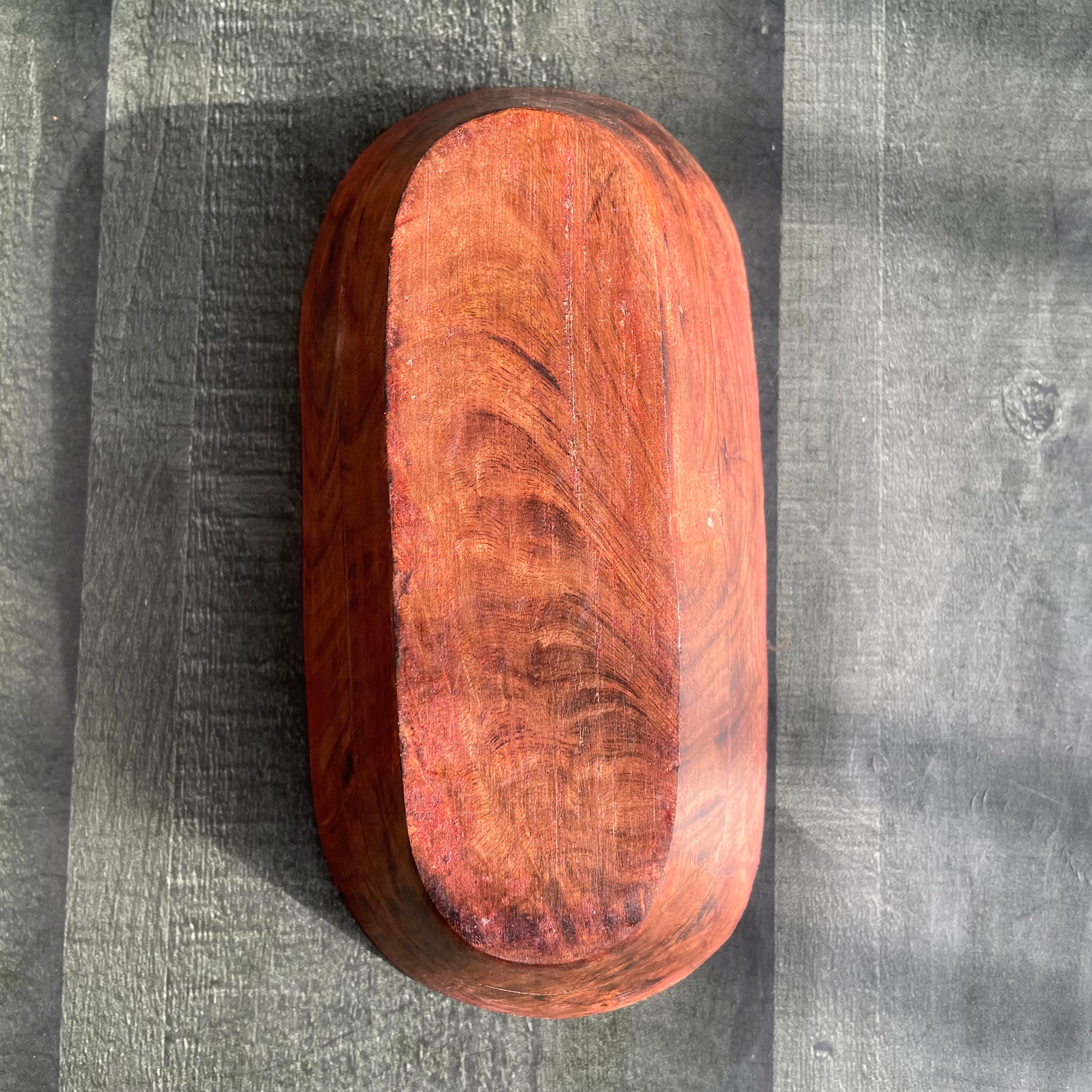 Wooden Candle Oval Boat Bowl 8*4” image 1