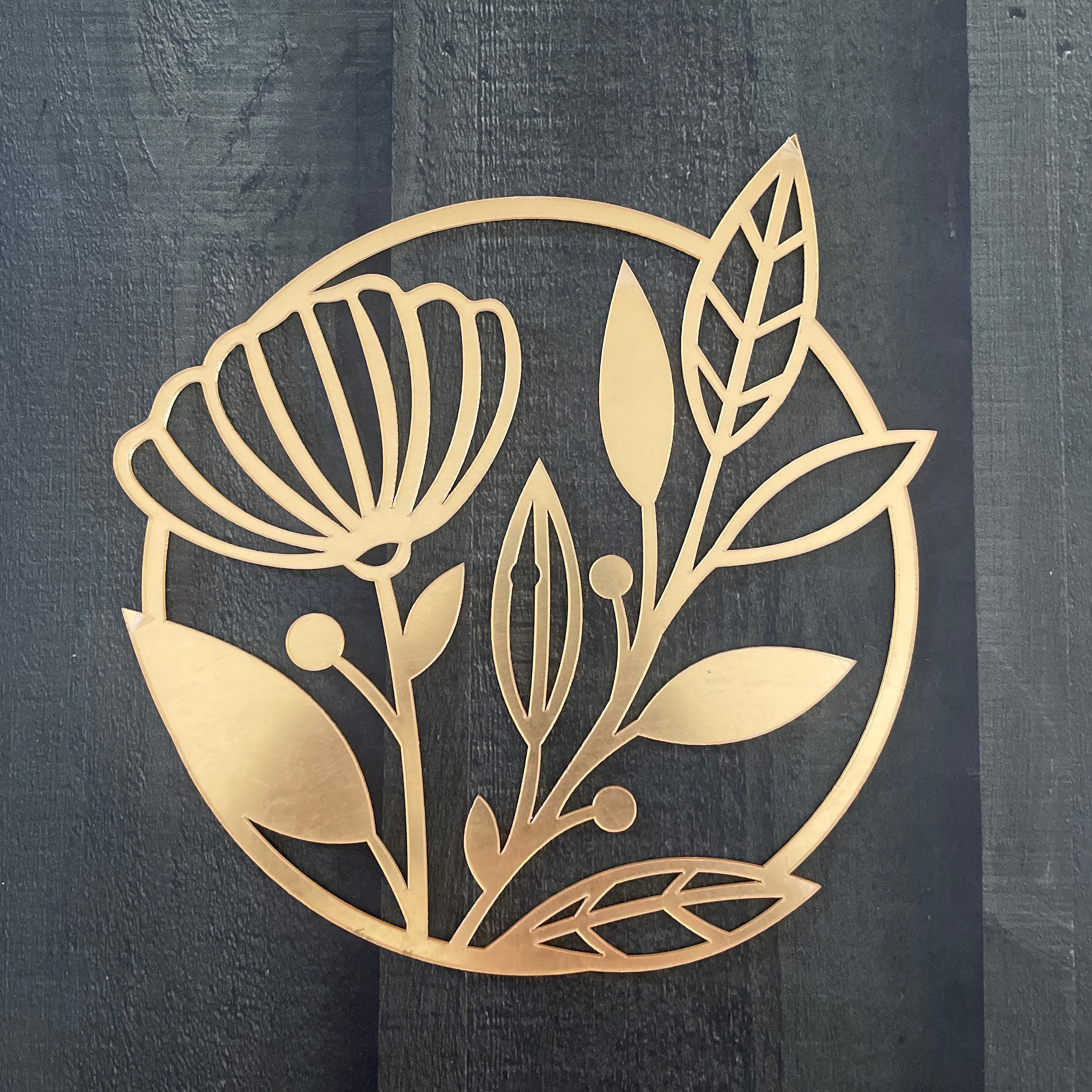 9" Flower Design Acrylic Clock Ring image 0