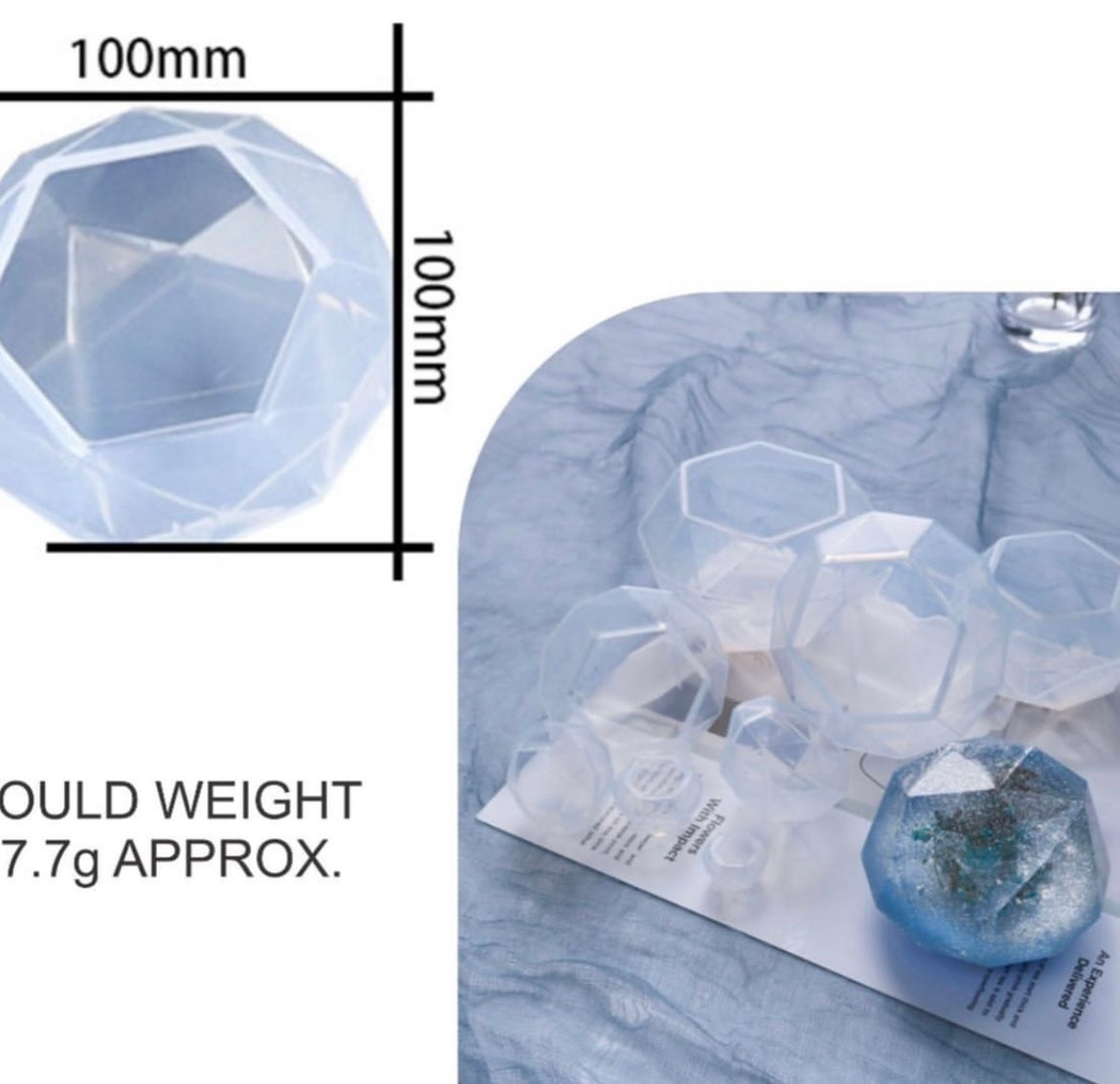 3d diamond paper weight mould image 2