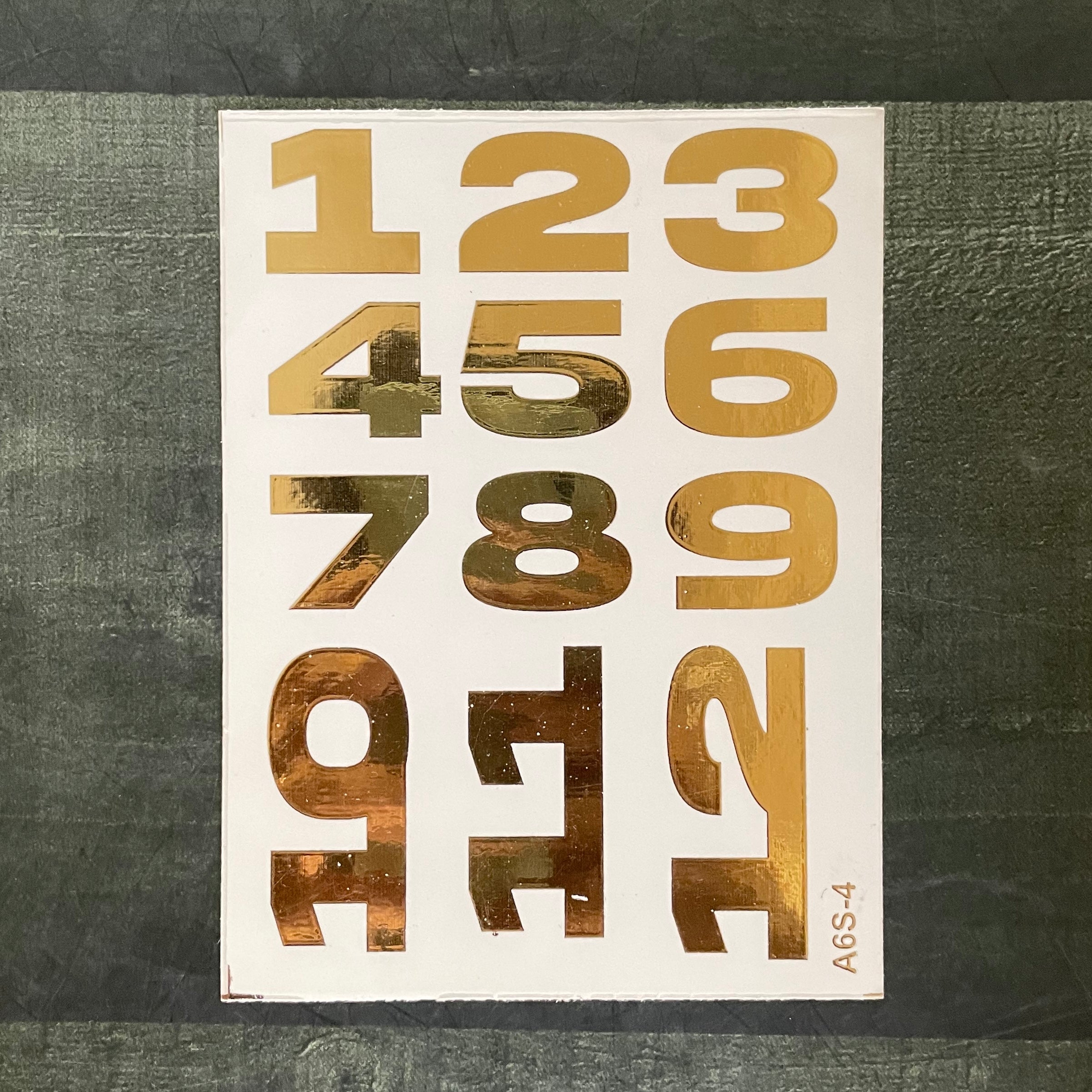 Number embossed sticker 43 image 0